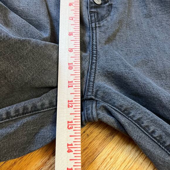 Levis Jeans Womens 30 Fadded Black Mile High Cropped Wide Leg Pants - Picture 9 of 11